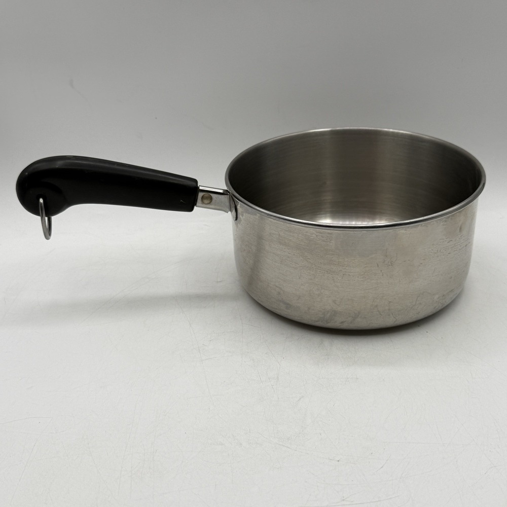 VTG Revere Ware 2 Qt Stainless Tri-Ply Disc Bottom Sauce Pan No Lid 89-A Korea
